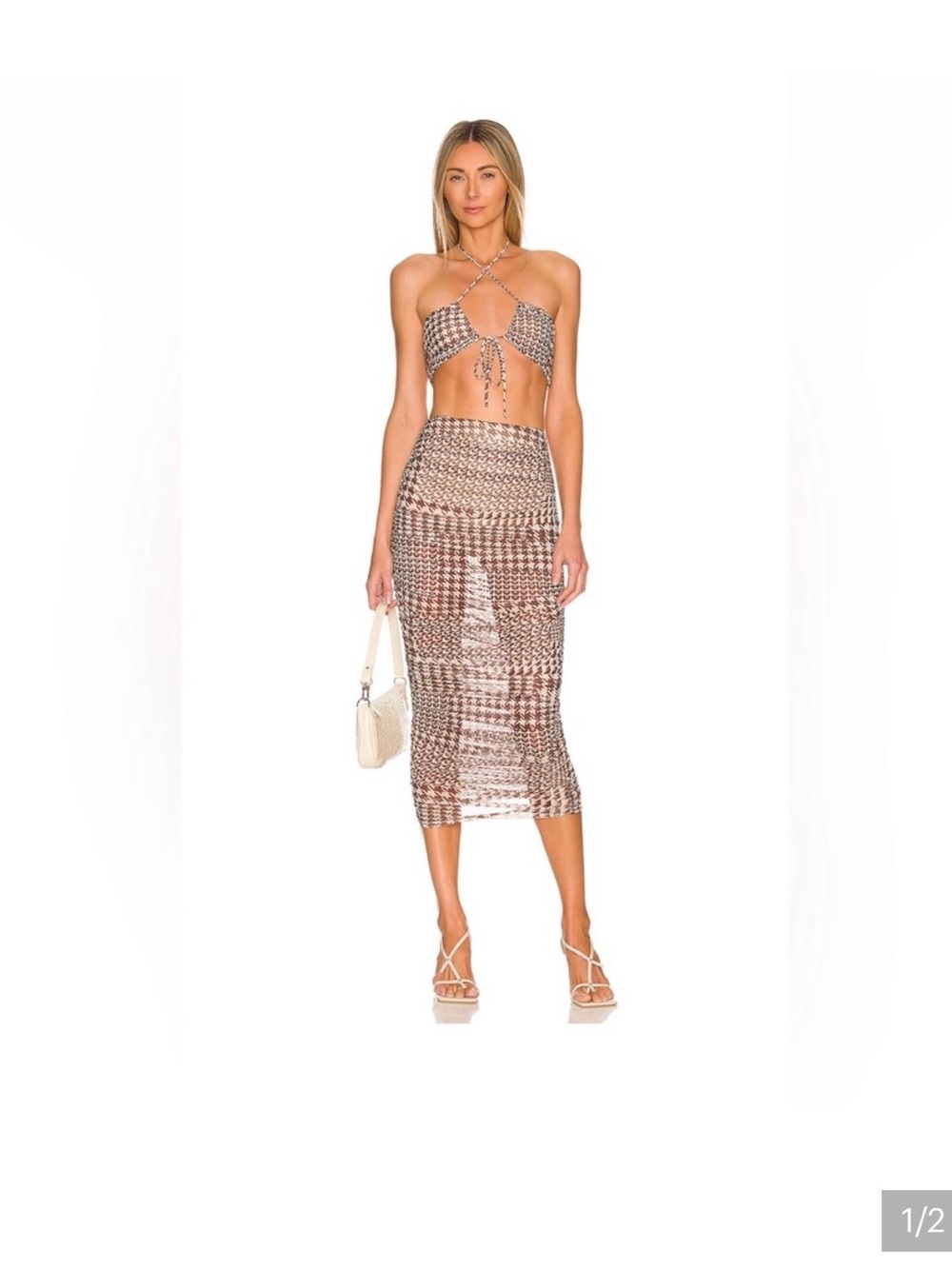 Camila Coelho Houndstooth Kelly Top and Bottom